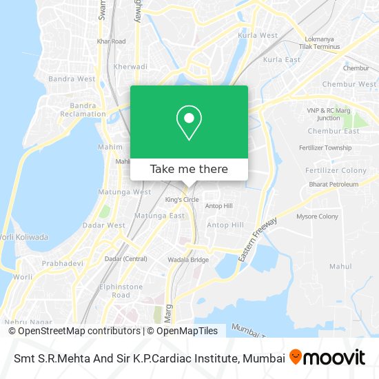 Smt S.R.Mehta And Sir K.P.Cardiac Institute map