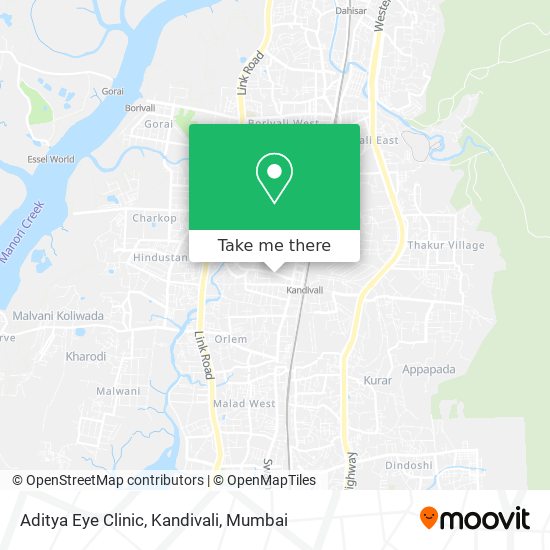 Aditya Eye Clinic, Kandivali map