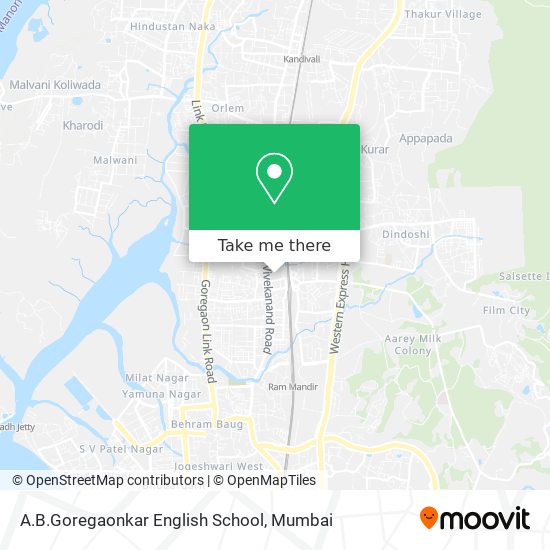 A.B.Goregaonkar English School map