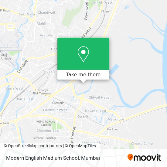 Modern English Medium School map