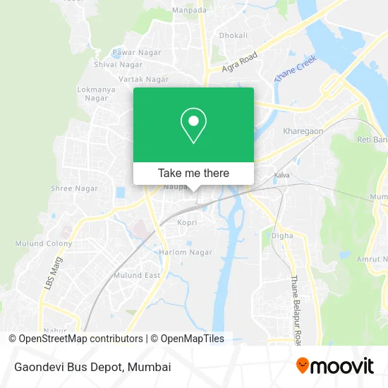 Gaondevi Bus Depot map