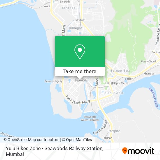 Yulu Bikes Zone - Seawoods Railway Station map