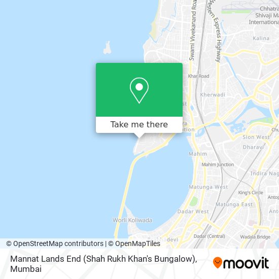 Mannat Lands End (Shah Rukh Khan's Bungalow) map