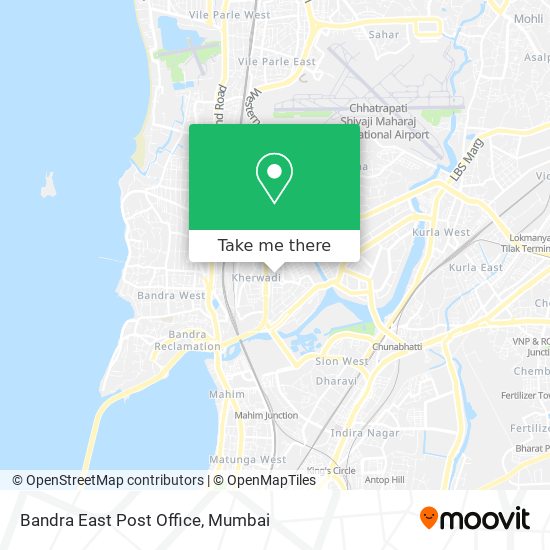 Bandra East Post Office map