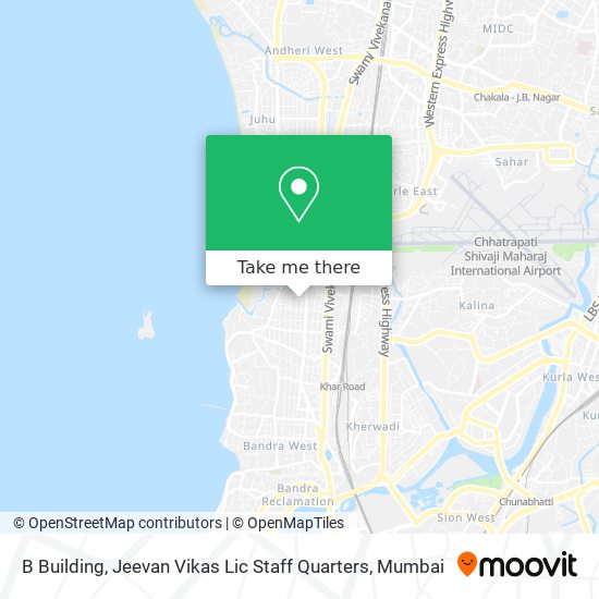 B Building, Jeevan Vikas Lic Staff Quarters map