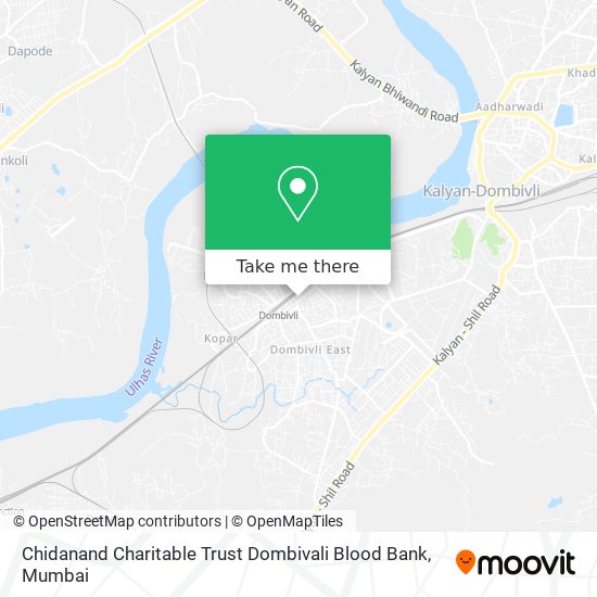 Chidanand Charitable Trust Dombivali Blood Bank map