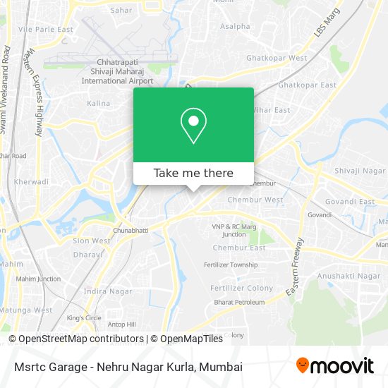 Msrtc Garage - Nehru Nagar Kurla map