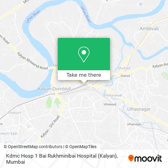 Kdmc Hosp 1 Bai Rukhminibai Hospital (Kalyan) map
