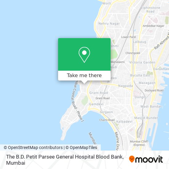 The B.D. Petit Parsee General Hospital Blood Bank map