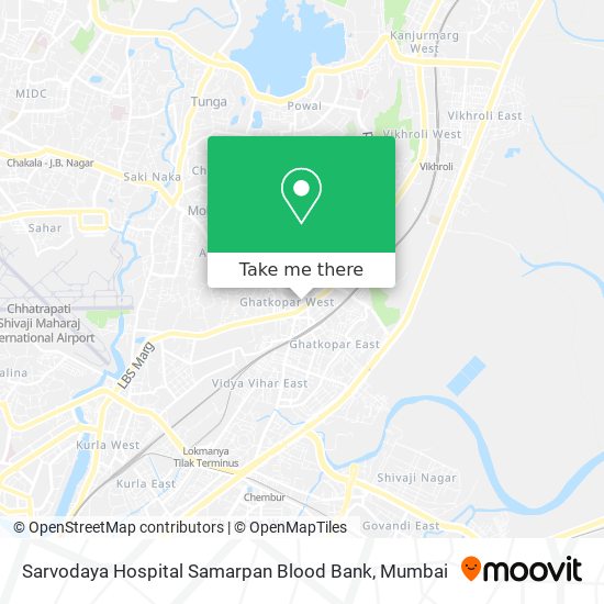 Sarvodaya Hospital Samarpan Blood Bank map