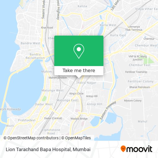 Lion Tarachand Bapa Hospital map
