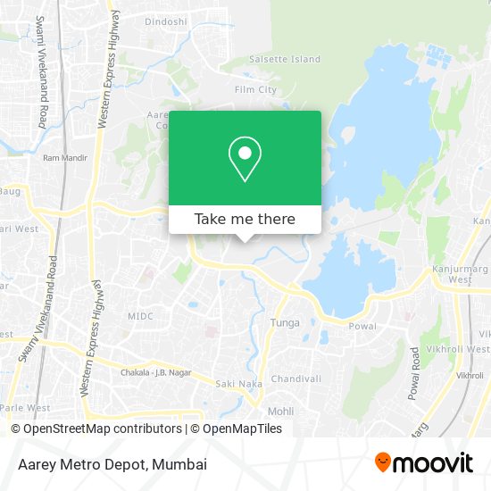 Aarey Metro Depot map