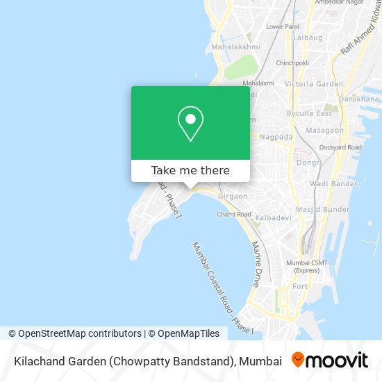 Kilachand Garden (Chowpatty Bandstand) map