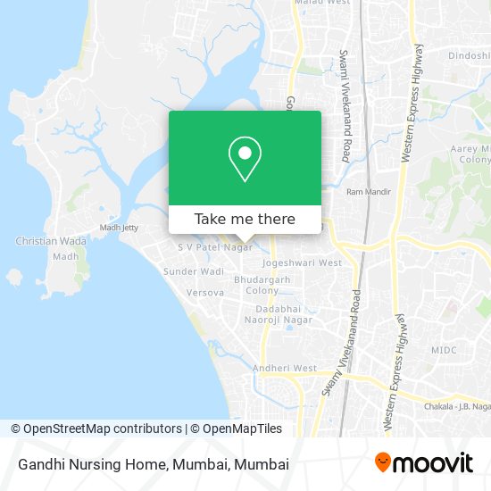 Gandhi Nursing Home, Mumbai map