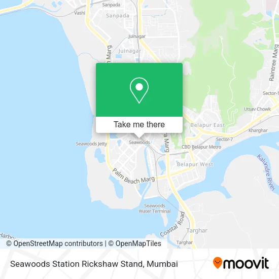 Seawoods Station Rickshaw Stand map
