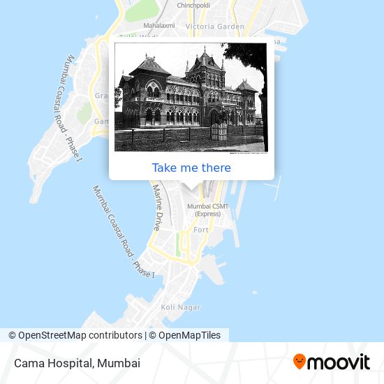 Cama Hospital map