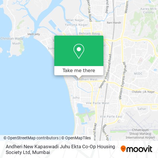 Andheri New Kapaswadi Juhu Ekta Co-Op Housing Society Ltd map