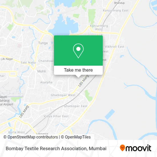 Bombay Textile Research Association map