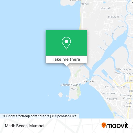 Madh Beach map