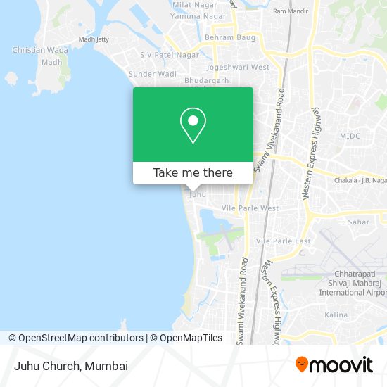 Juhu Church map