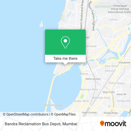 Bandra Reclamation Bus Depot map