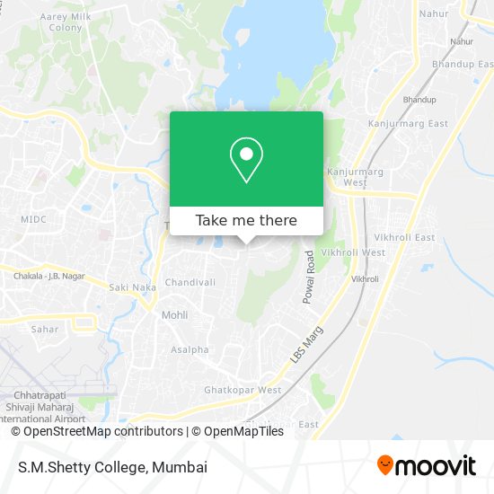 S.M.Shetty College map