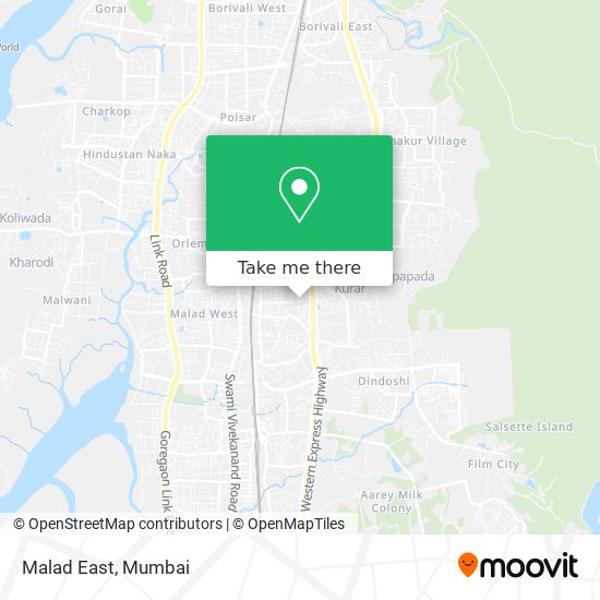 Malad East map