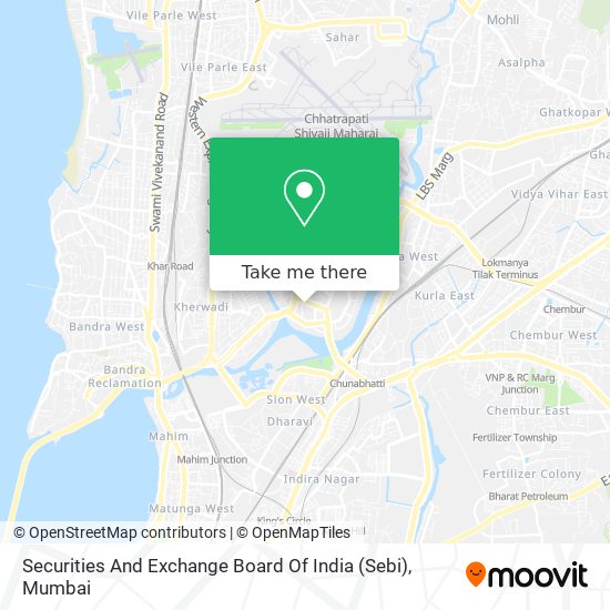 Securities And Exchange Board Of India (Sebi) map