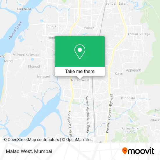 Malad West map