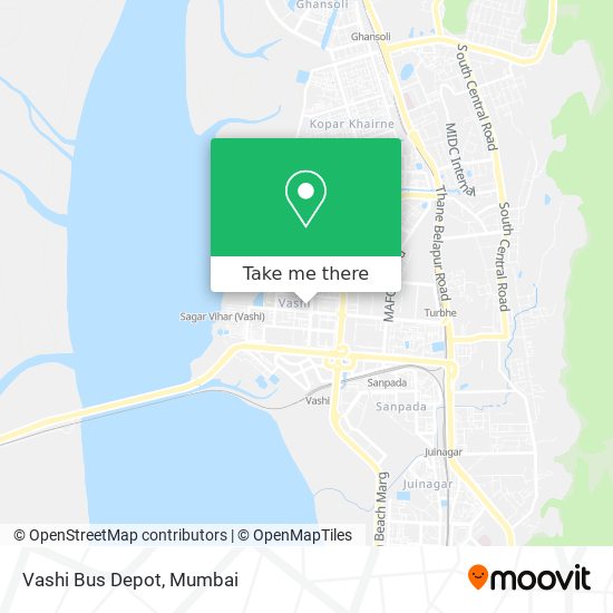 Vashi Bus Depot map