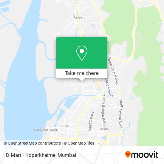 D-Mart - Koparkhairne map