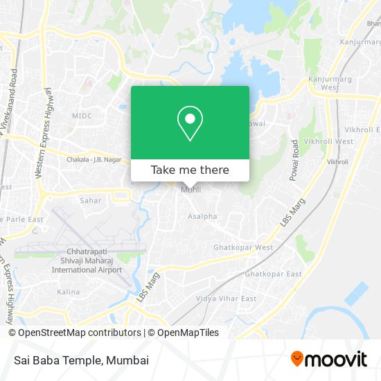 Sai Baba Temple map