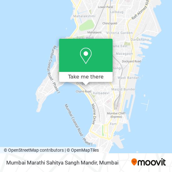 Mumbai Marathi Sahitya Sangh Mandir map