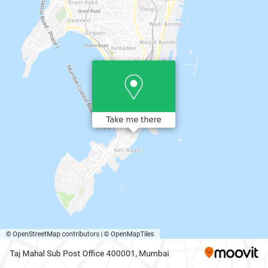 Taj Mahal Sub Post Office 400001 map