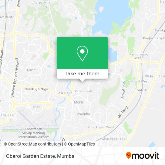 Oberoi Garden Estate map