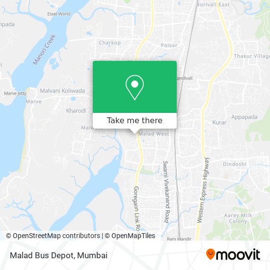 Malad Bus Depot map