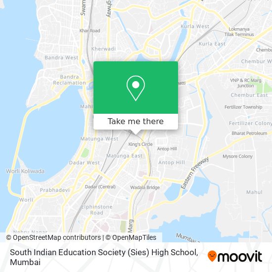 South Indian Education Society (Sies) High School map