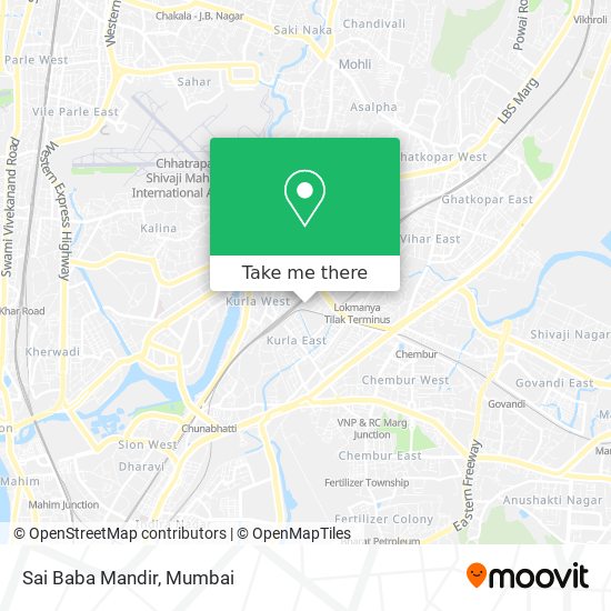 Sai Baba  Mandir map