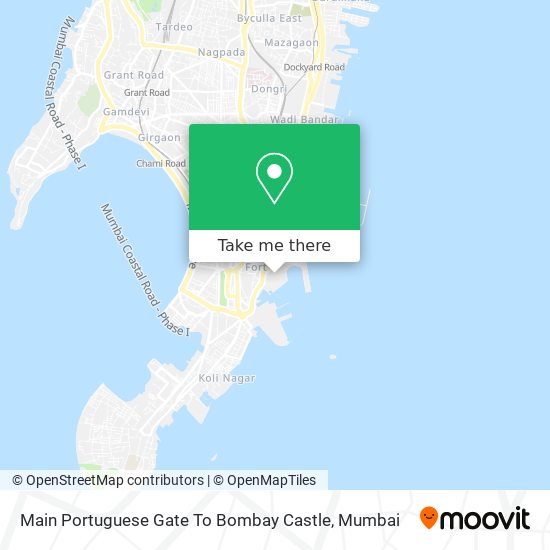 Main Portuguese Gate To Bombay Castle map