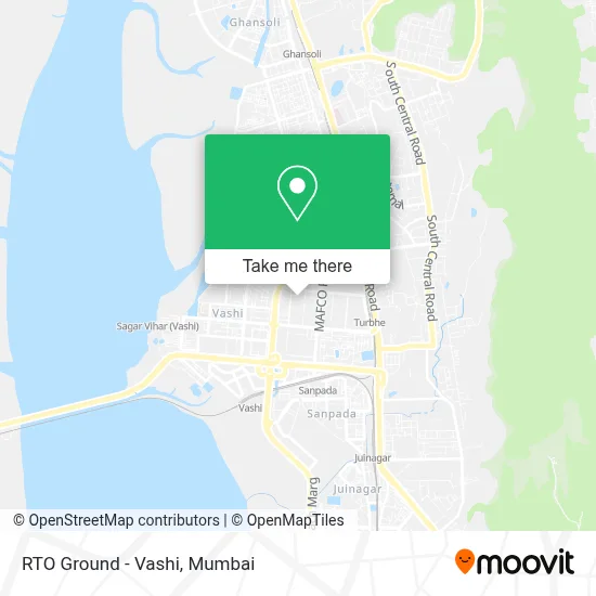 Rto Ground - Vashi map