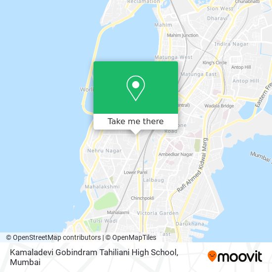 Kamaladevi Gobindram Tahiliani High School map