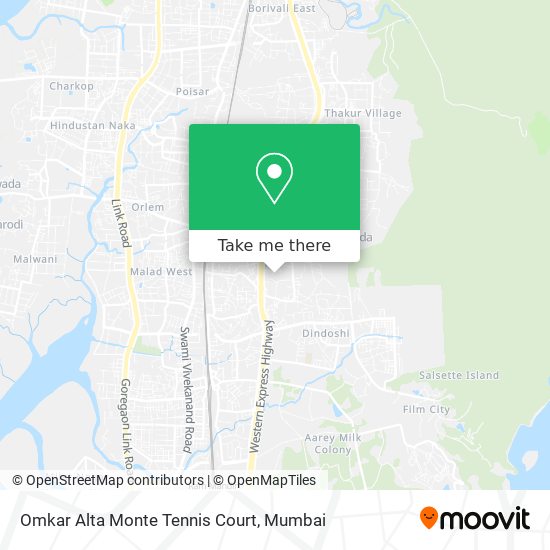 Omkar Alta Monte Tennis Court map