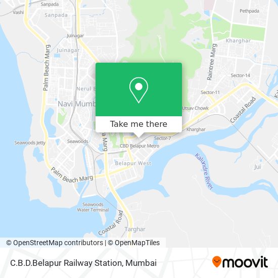 C.B.D.Belapur Railway Station map