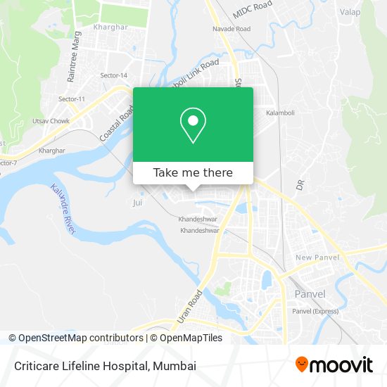 Criticare Lifeline Hospital map
