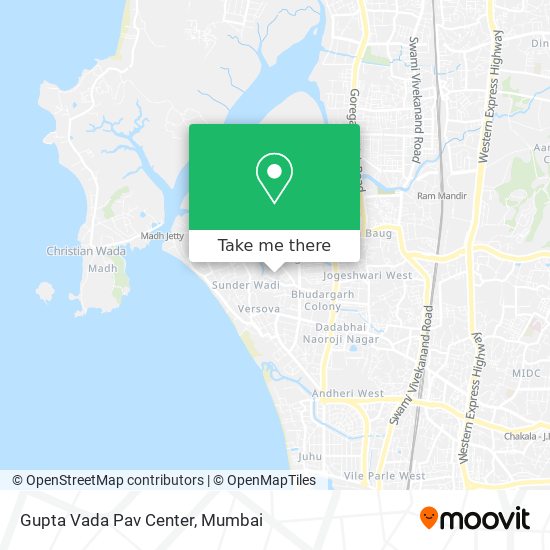 Gupta Vada Pav Center map