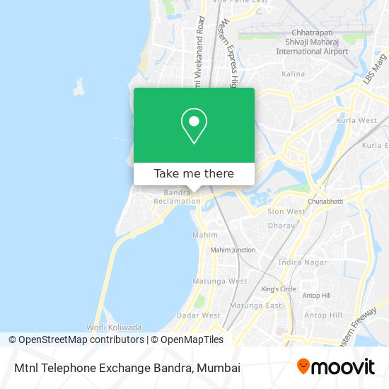 Mtnl Telephone Exchange  Bandra map