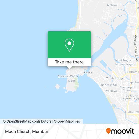 Madh Church map