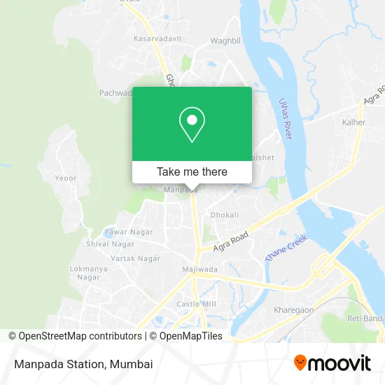 Manpada Station map
