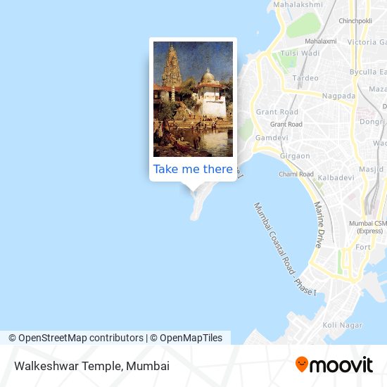 Walkeshwar Temple map