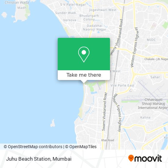 Juhu Beach Station map